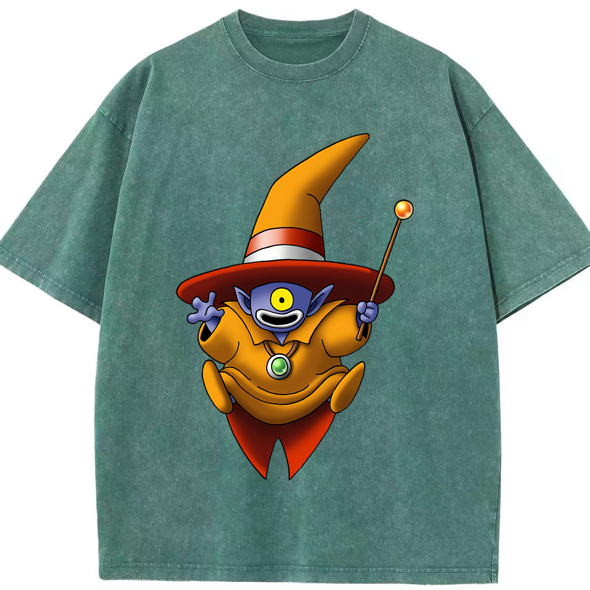 （画像用） ドラゴンクエスト Doragon Kuesuto Dragon Quest 綿100% ヴィンテージ風 半袖Tシャツ（フロントプリント）